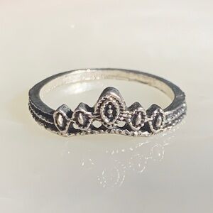 Princess Crown Tiara Boho Stackable Ring 6.5